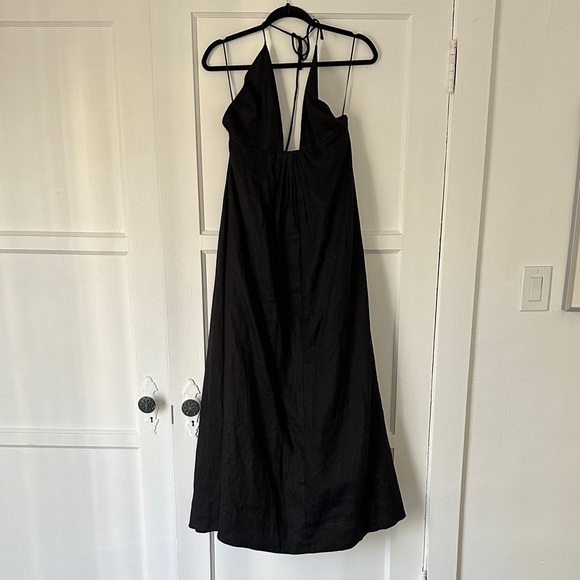 DISSH SICILY BLACK LINEN MAXI DRESS - Picture 7 of 8